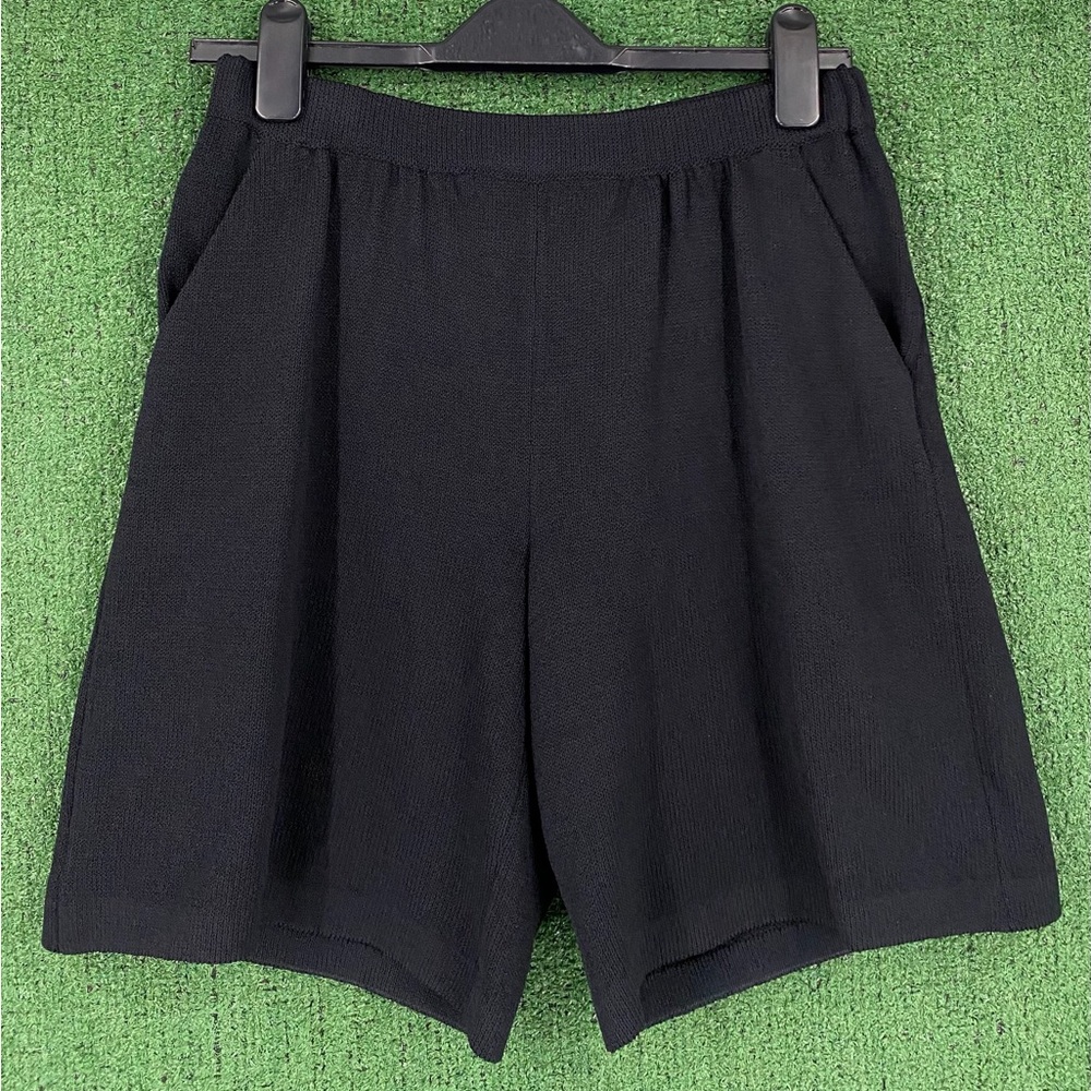St John Collection Black Knit Shorts Womens Size 4 USA Made